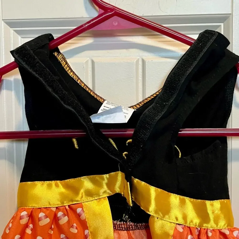 Bootique Wicked Sweet candy corn dog dress, size small